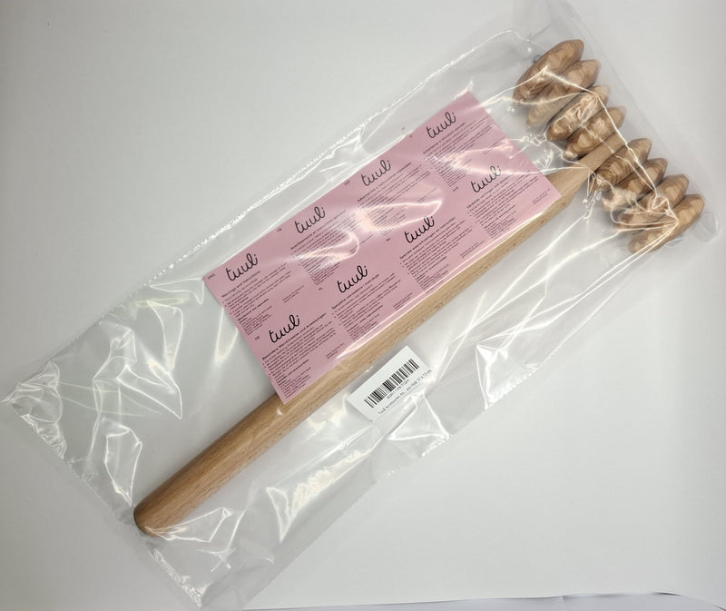 [Australia] - T-Shape Massager with Grooved Rollers, Multi-Functional Body Roller for Cellulite Reduction, Eases Muscle Tension and Supports Skin Health, Natural Muscle Roller 