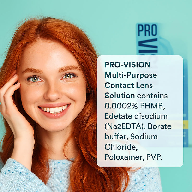 [Australia] - Pro-Vision-Multi Purpose Contact Lens Solution, All-in-One Multi-Purpose Cleaner with Lens Case, Advanced Formula Lens Cleaner, Cleans & Moisturizes Soft & Silicon Hydrogel Lenses (60ml/2 Fl Oz) 60ml/2 Fl Oz 