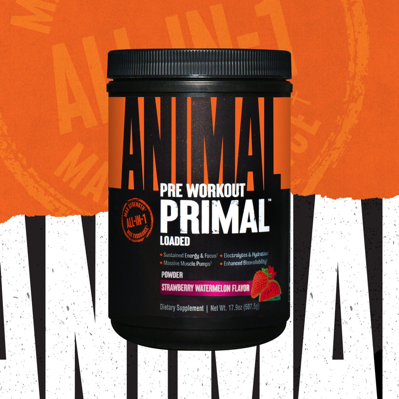 [Australia] - Animal Primal Muscle Hydration + Preworkout Powder ‚Äì Contains Beta Alanine, 3DPump, Caffeine & Electrolytes ‚Äì Improves Energy, Focus, Endurance & Absorption ‚Äì Strawberry Watermelon Flavor, 17.9 oz 25 Servings (Pack of 1) 