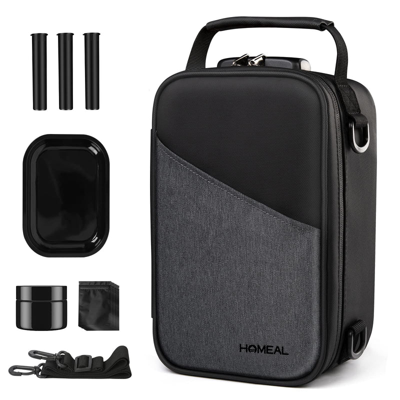 [Australia] - HOMEAL Smell Proof Bag,Smell Proof Stash Box，Smell Proof Containers with Combination Lock,Smell Proof Box,Smell Proof Stash Bag for Storage and Travel Gift for Men/Women Black Large 