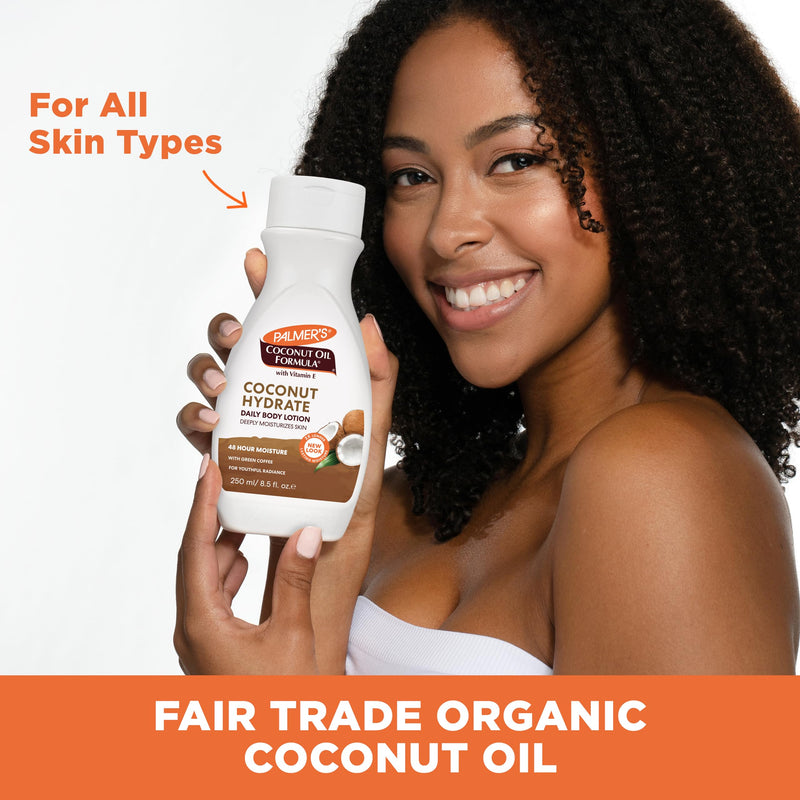 Palmer's Coconut Oil Formula Body Lotion for Dry Skin (8.5 Fl Oz) | A hydrating hand and body moisturizer with Green Coffee Extract and Vitamin E for 48 hour moisture and radiant skin WHITE 8.5 Fl Oz (Pack of 1)