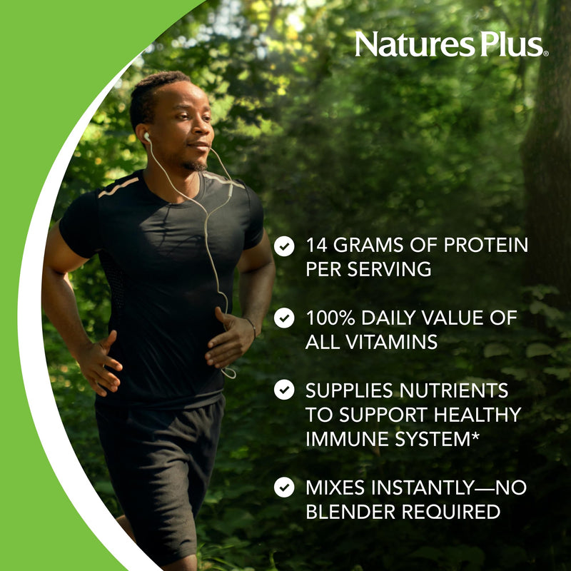 NaturesPlus SPIRU-TEIN, Chocolate - 1.05 lb - Plant-Based Protein Shake - Non-GMO, Vegetarian, Gluten Free - 17 Total Servings 1.05 Pound (Pack of 1)