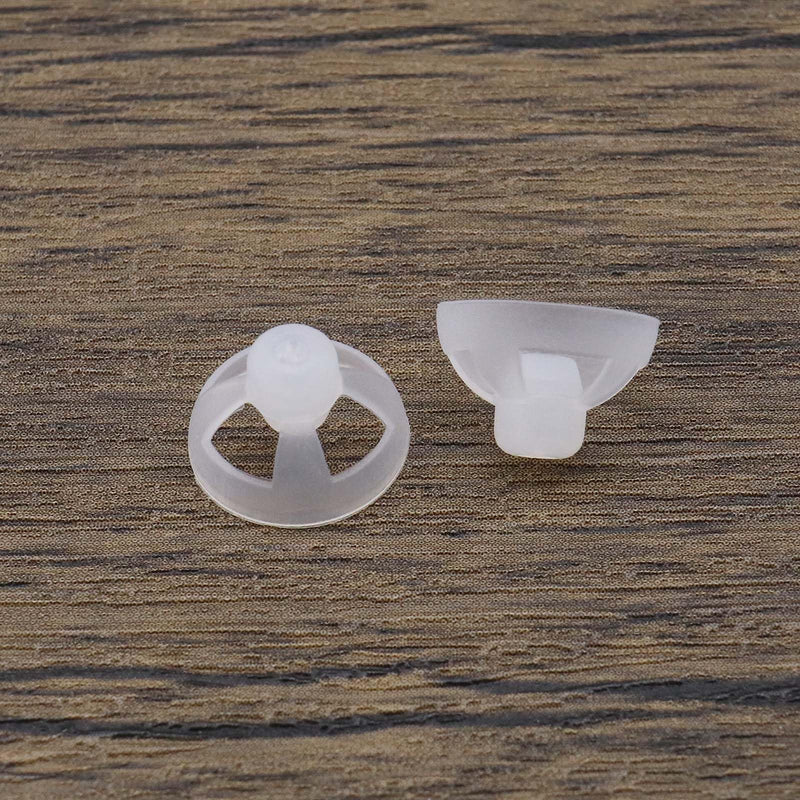 EMSea 10PCS Open Hearing Aid Domes Soft Silicone Single Layer Audiphone Ear Tips Replacements Earbud for Hearing Aid Devices Accessories Small Size 6mm