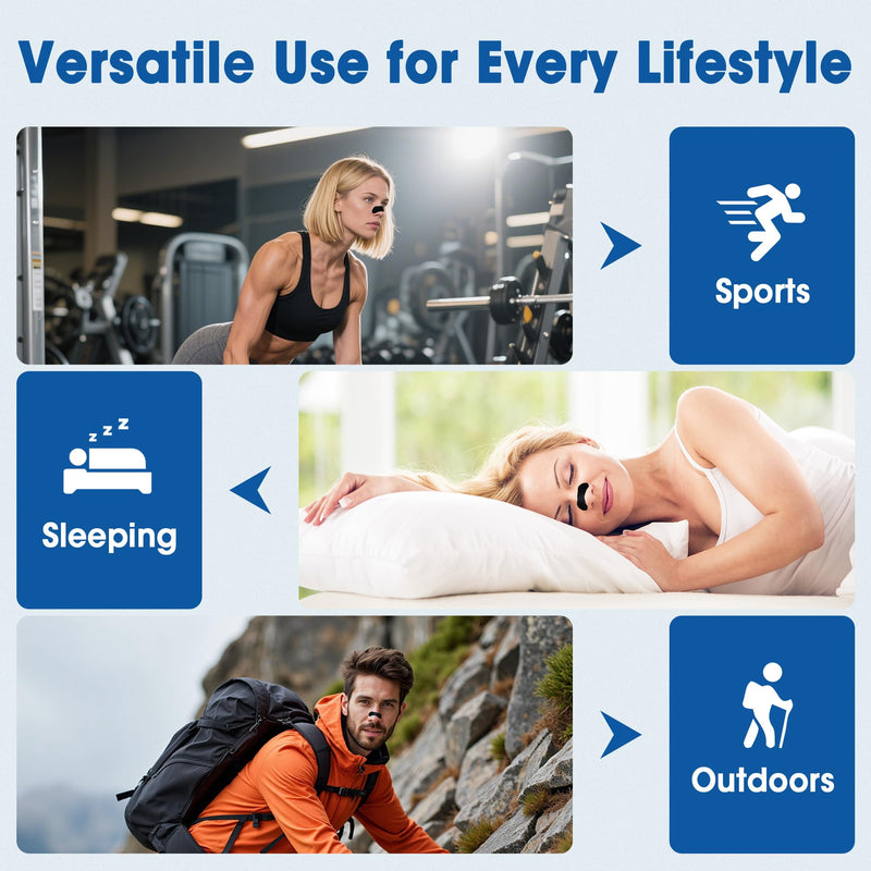 [Australia] - Nasal Strips for Snoring (60 ct),Extra Breathing Nose Strips,Reduce Snoring Aids for Men & Women,Oil & Sweat Proof,Help Improves Sleep and Sports,Universal Fit 60 