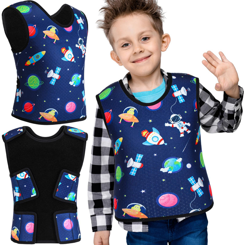 [Australia] - Janmercy Compression Vest for Kids Boys Soft Breathable Compression Vest Girls Cute Comfort for Back to School Children(Outer Space,Small) Outer Space Small 