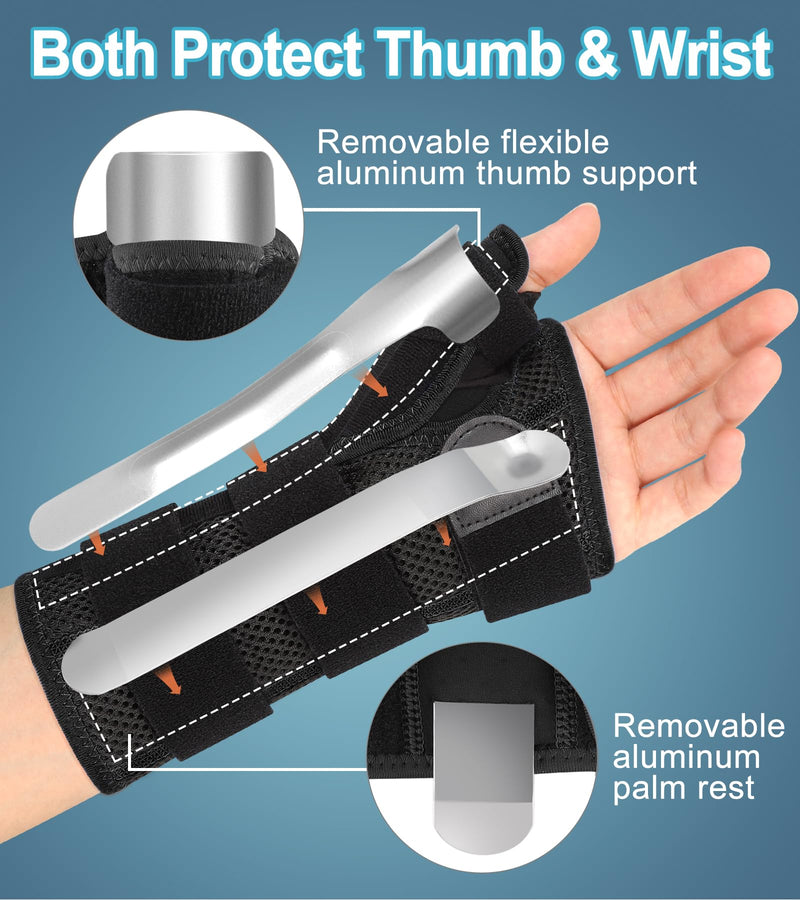 [Australia] - TISMOD wrist bandages, wrist support with thumb splint, left right bandage wrist for tendonitis, carpal tunnel arthritis, sprains, night sleep wrist bandage black right hand 