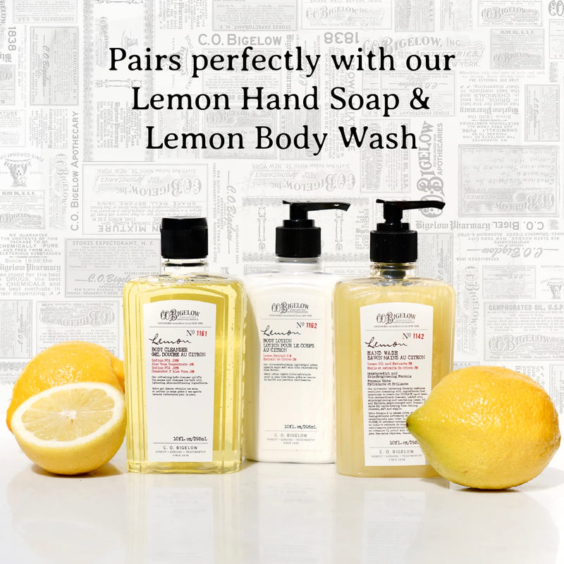 C.O. Bigelow Lemon Body Lotion, 10 fl oz | Lemon Scented Body Cream with Shea Butter & Lemon Extract - Deep Moisturizer Leaves Skin Soft Fresh,Lemon