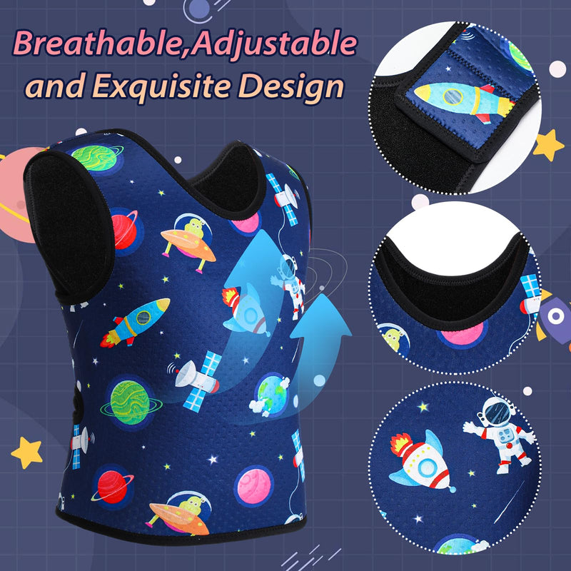 [Australia] - Janmercy Compression Vest for Kids Boys Soft Breathable Compression Vest Girls Cute Comfort for Back to School Children(Outer Space,Small) Outer Space Small 