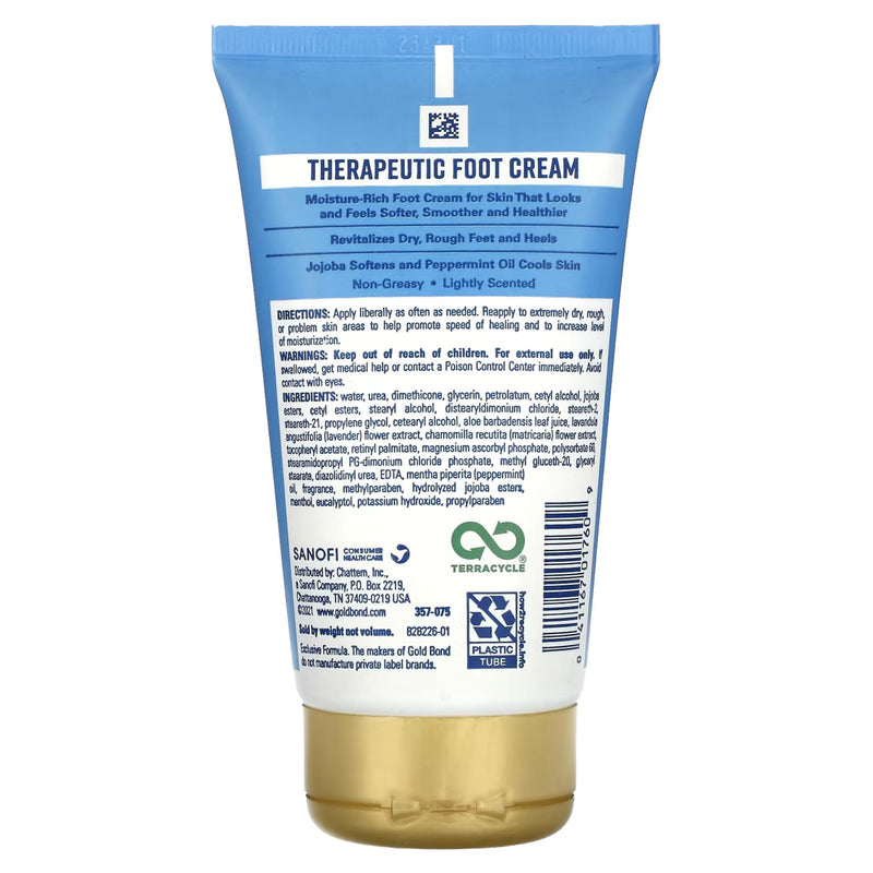 Gold Bond Therapeutic Foot Cream, 4 oz (5 Pack)