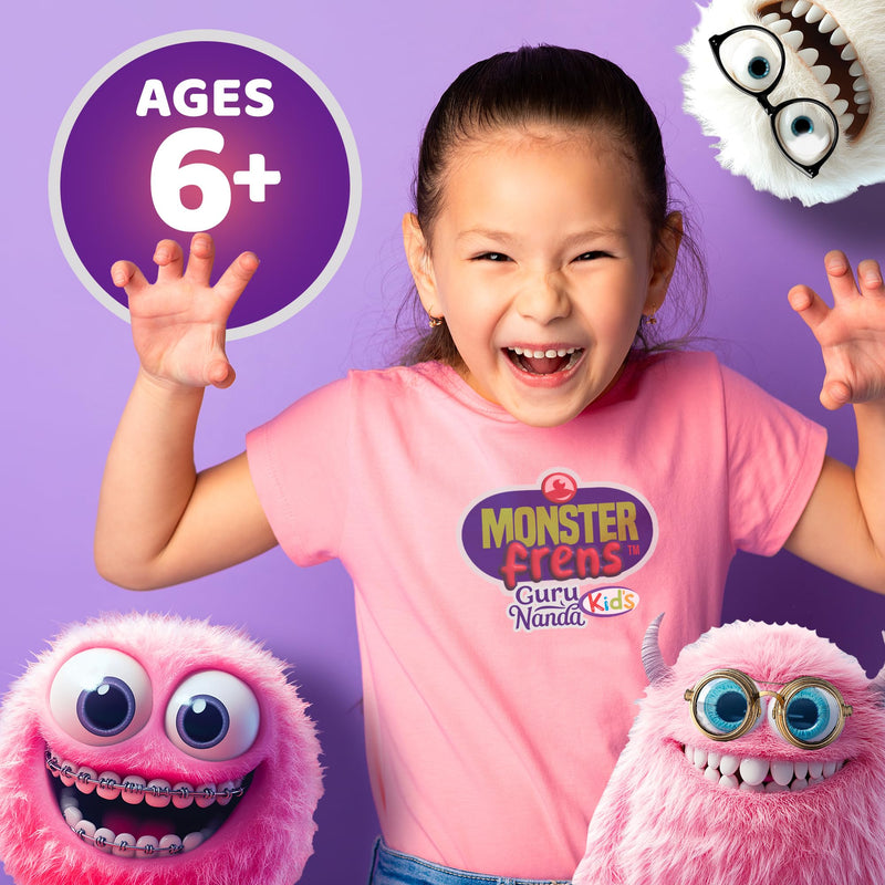 [Australia] - GuruNanda Kids Water Dental Flosser - 4 Flossing Modes, 4 Nozzles, 2-Min Smart Timer, Ages 6+, Monster Frens Theme, Portable Oral Care for Kids 