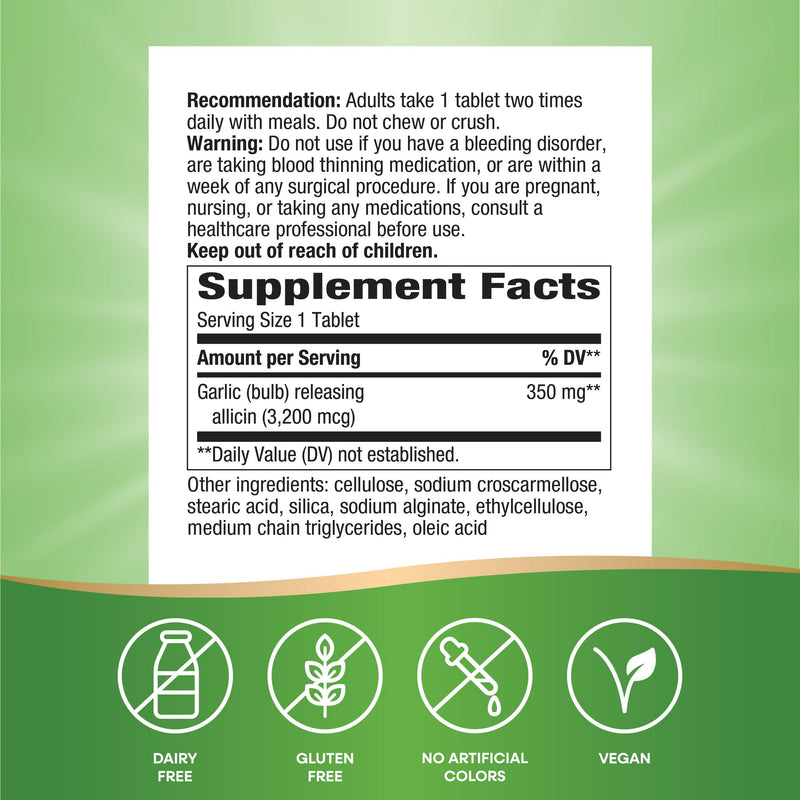 [Australia] - Nature's Way Premium Herbal Garlicin Cardio, 350 mg per serving, 180 Count 