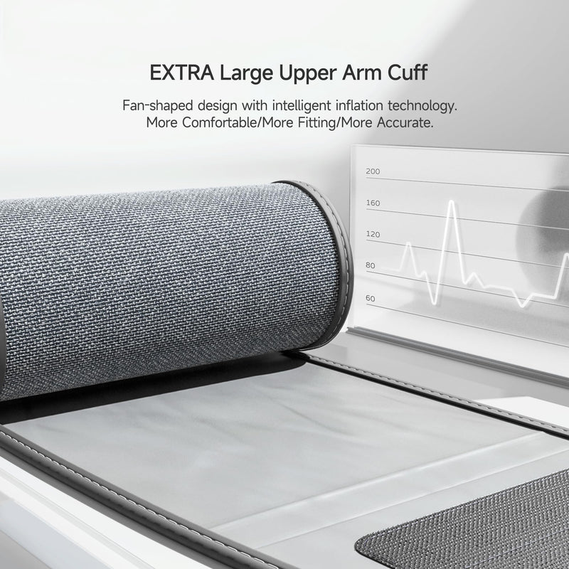 [Australia] - yuwell upper arm blood pressure monitor for accurate blood pressure and pulse measurement with memory function and arrhythmia detection, large cuff for 22-45 cm upper arm, including USB cable and batteries Ye670a 