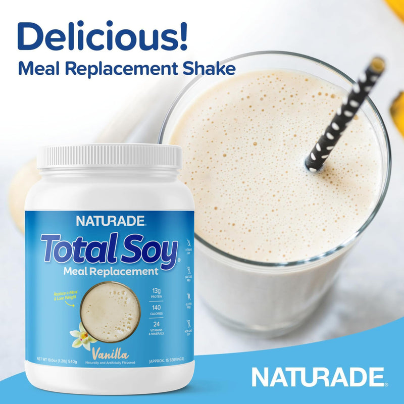 [Australia] - Naturade Total Soy Protein Powder - 13g Protein & 140Cal per Servings, Zero Trans Fat, Non-GMO Soy - Lactose & Gluten Free - Vanilla (15 Servings) 19 Ounce (Pack of 1) 