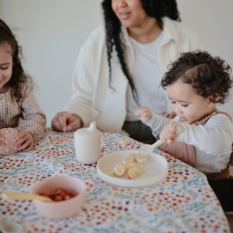 [Australia] - mushie Classic Silicone Suction Plate | BPA-Free Non-Slip Design (Ivory) Ivory 