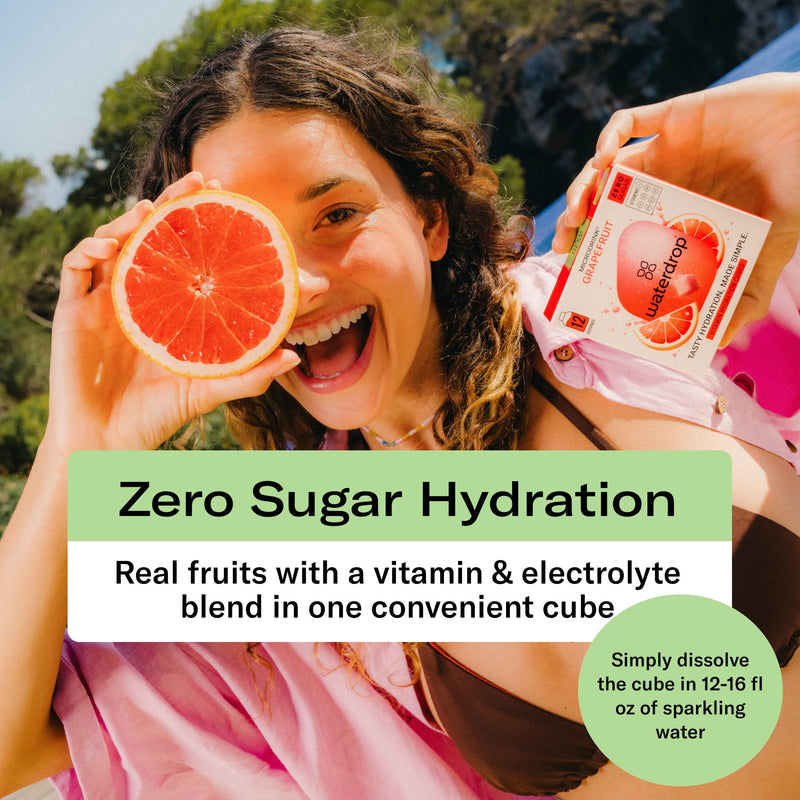 Waterdrop Hydration Cubes, Orange Flavor Electrolytes Powder with Vitamin C, B3, B5, B12, On The Go Water Enhancer Drops for Still & Sparkling Water, Low Calorie, Sugar & Gluten Free, Vegan, 24 CT 12 Count (Pack of 2)