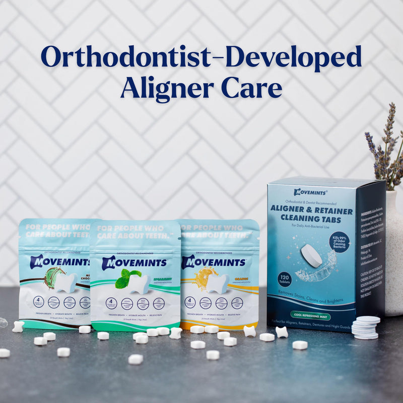 [Australia] - Clear Aligner Mints - Patented, Edible Alternative to Chewies - Freshen Breath and Improve Dry Mouth with Xylitol - Spearmint (3 Pack) 20 Count (Pack of 3) 