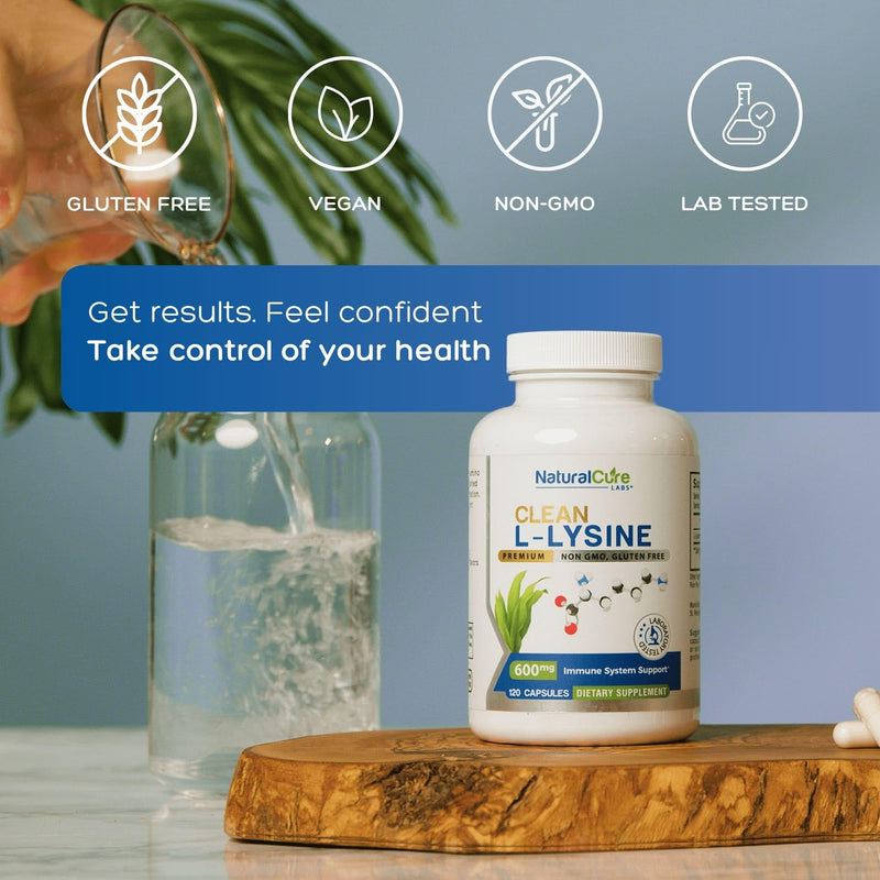 [Australia] - Clean L-Lysine 600mg, 120 Capsules | Vegan, Non-GMO, & Gluten Free 120 Count (Pack of 1) 