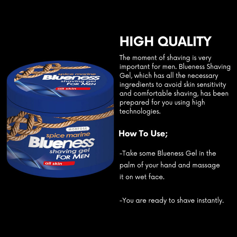 [Australia] - Morfose Blueness Spice Marine Shaving Gel 500ml - Transparent shaving gel - All skin types - Traditional shaving 