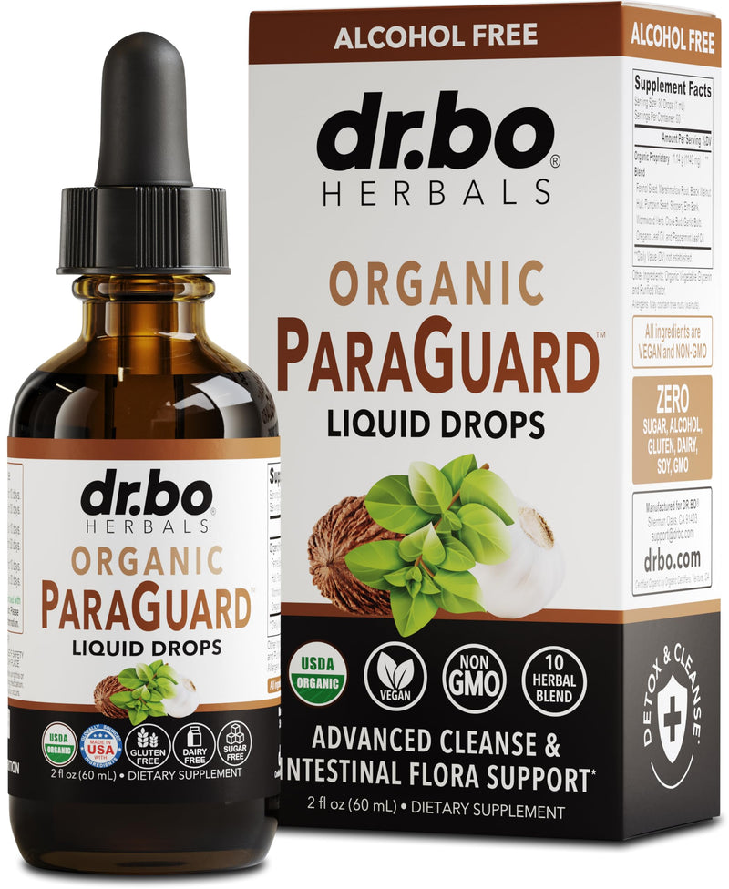 [Australia] - ParaGuard Cleanse Liquid Organic Detox - Organic Intestinal Guard Formula Supplement for Humans with Black Walnut Wormwood Clove & Oregano Tincture - Natural Herbal Intestine Body Gut Cleanser 2 oz 