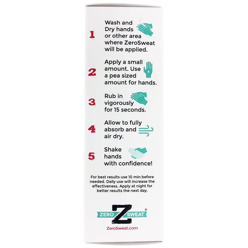 ZeroSweat Antiperspirant 20% Deodorant Lotion | Clinical Strength Hyperhidrosis Treatment - Reduces Face and Body Sweating 1 Count (Pack of 1)