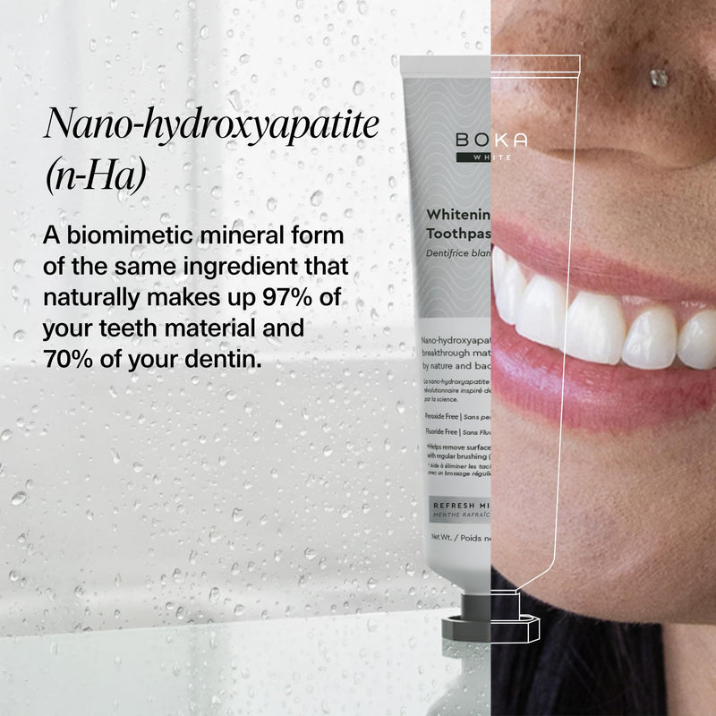 Boka Toothpaste - Fluoride Free Toothpaste, Nano Hydroxyapatite Toothpaste | Appropriate for Sensitive Teeth - Adult Oral Care - Whitening - 4 Oz, 3PK