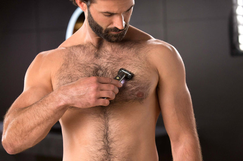 [Australia] - MicroTouch SOLO Titanium, Rechargeable Beard & Body Razor that Trims, Edges, Shaves, and Grooms 