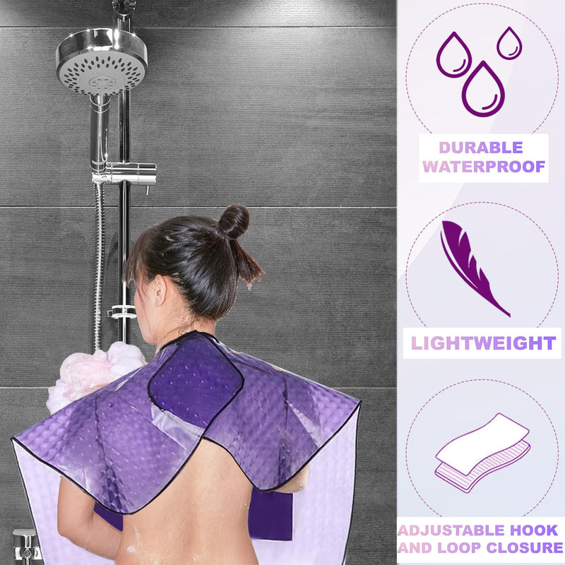 [Australia] - Mastectomy Chest Surgery Shoulder Shower Protection Waterproof Post Surgery Shower Cape Water-Resistant Post Surgery Garment Black 
