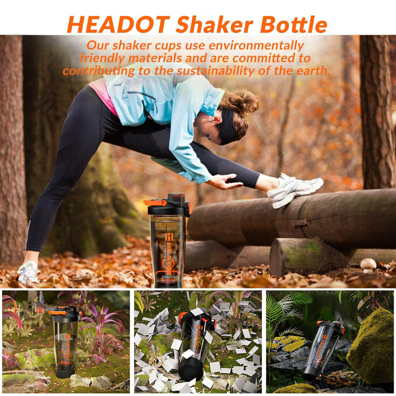 [Australia] - HeaDot Electric Protein Shaker Bottle, Shaker Cup for Protein Shakes and Meal Replacement Shakes, Rechargeable Type C Blender Bottles, BPA Free, Made from Tritan, 680ml 