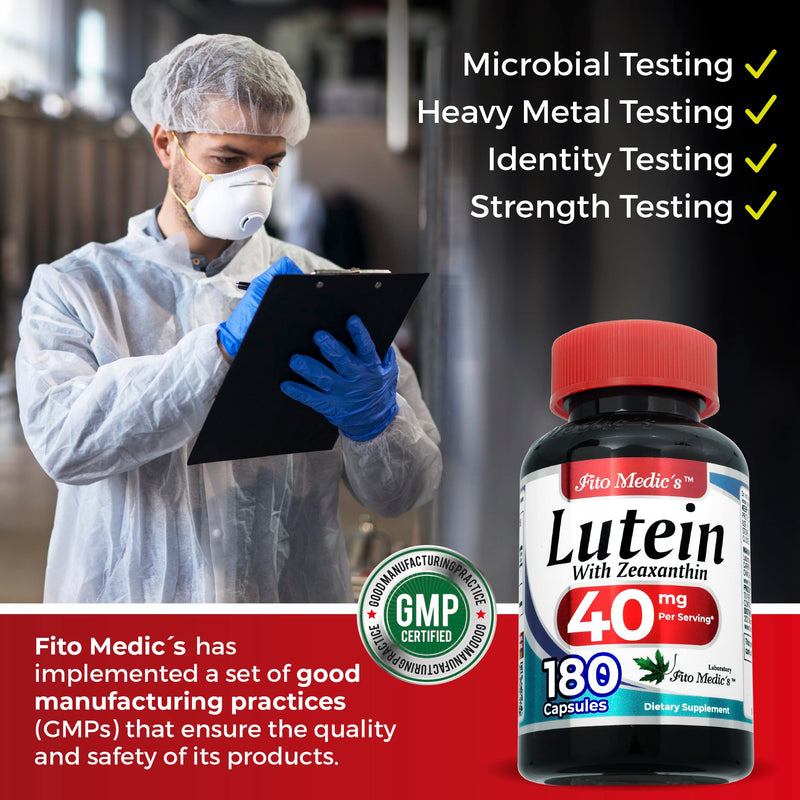 [Australia] - FITO MEDIC'S Lab | lutein |180 Capsules |40 mg| lutein 40mg | lutein and zeaxanthin supplements | concentrate extract | lutein 40 mg | lutein and zeaxanthin | zeaxanthin | Ultra high Absorption. 