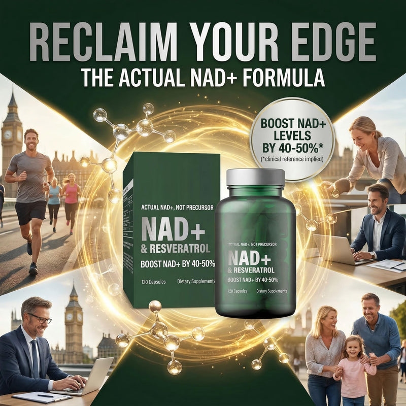 NAD+ Supplement with Resveratrol, 120 Count Actual NAD+ Supplements for Cellular Energy Support, High Absorption, Vegan & Gluten Free