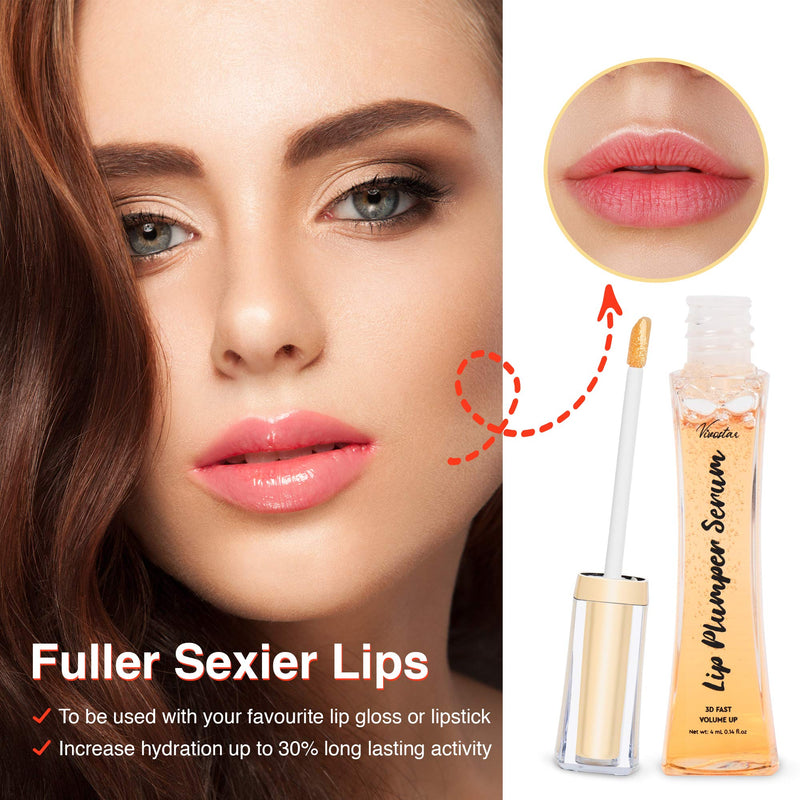 Lip Plumper, Upgraded 3D Natural Lip Enhancer, Lip Plumping Lip Gloss, Fuller & Hydrated, Sexy Lip Gloss, Formulated by Safe Ingredients