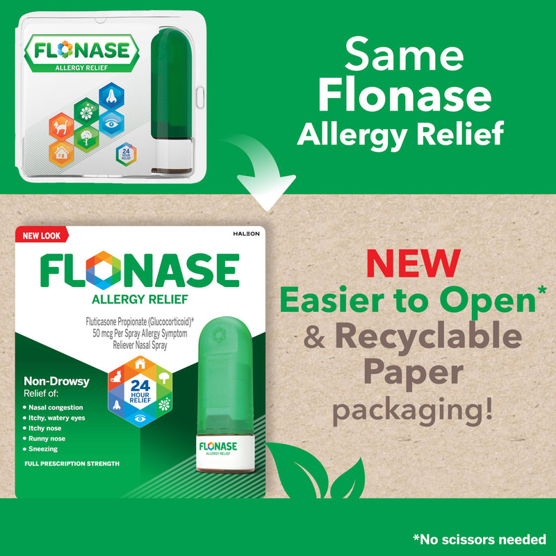 [Australia] - Flonase Allergy Relief Nasal Spray, 24 Hour Non Drowsy Allergy Medicine, Metered Nasal Spray - 72 Sprays - Fall and Seasonal Allergy Relief 