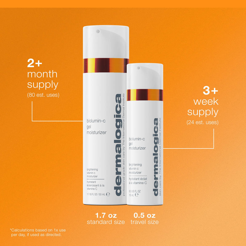Dermalogica Biolumin-C Gel Moisturizer, 1.7 Fl Oz | Hyaluronic Acid, Vitamin C, Boosts Radiance, Brightens, Weightless Hydration