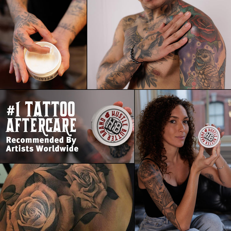 [Australia] - Hustle Butter Tattoo Aftercare 5oz Tattoo Balm, Heals + Protects New Tattoos and Rejuvenates Older Tattoos - 100% Vegan Cream No-Petroleum Tropical 5 Ounce (Pack of 1) 