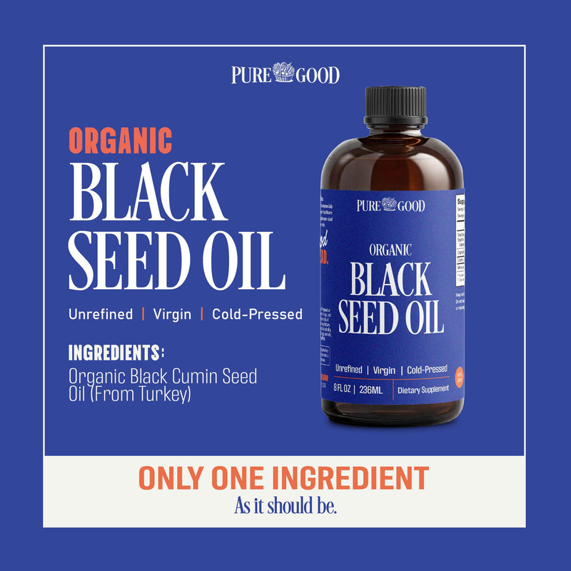 [Australia] - Organic Black Seed Oil Liquid (8oz) Quality Antioxidant Black Seed Supplement, Non- GMO Vegan & Gluten Free Cumin Oil for Hair Growth, Digestion, Joints & Skin 1 