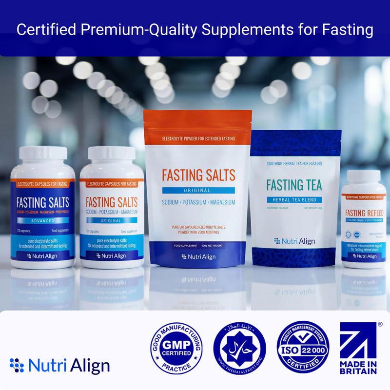 Nutri-Align Fasting Salts Electrolytes, 120 Capsules | Sodium Potassium Magnesium | Pure Fasting Electrolytes | Sugar Free & Filler Free | Made in The UK (Original) Original