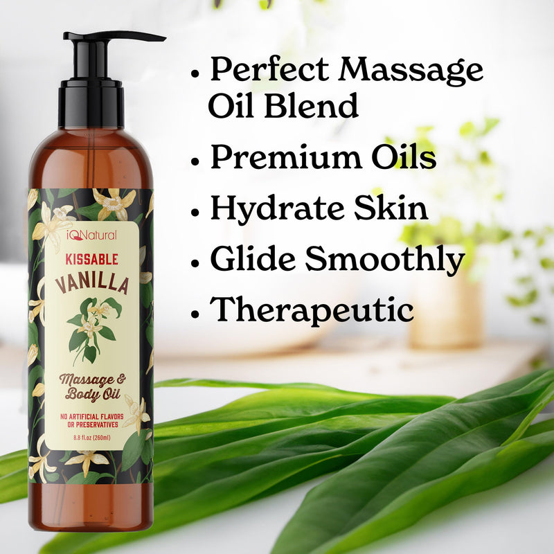 [Australia] - Fractionated Coconut Oil for Skin, Edible Massage Oils for Date Night, Oil for Massage Therapy, BodyOil for Intimacy, Sensual Massage, Warming Massage Oils for Date Night Heat Edible - 8oz 