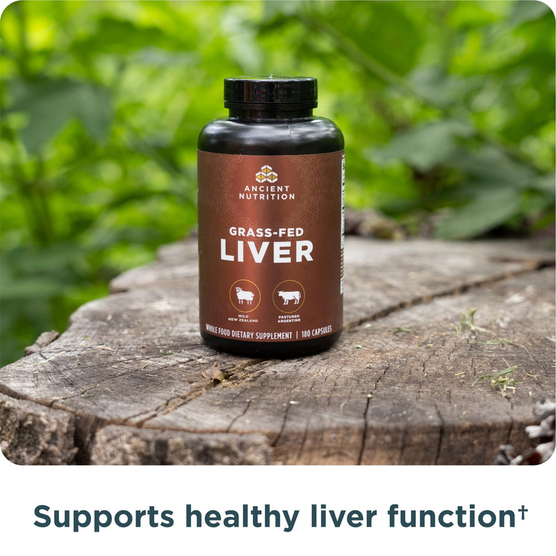 [Australia] - Ancient Nutrition Organ Supplements, Grass-Fed and Wild Organ Complex Capsules, Beef & Lamb Liver, Supports Healthy Blood, Gut, and Liver, 180 Ct 