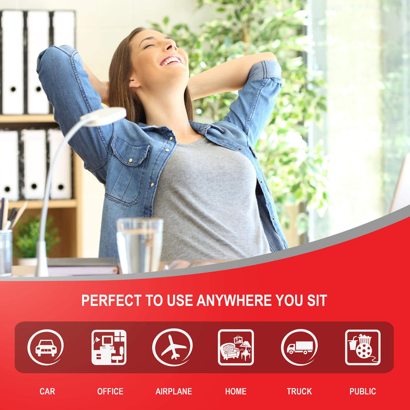 [Australia] - QiPillow - Pain Relieving Ergonomic & Orthopedic Back Lumbar & Posture Support Seat Throw Pillow for Chair, Couch, Bed (Camel) 