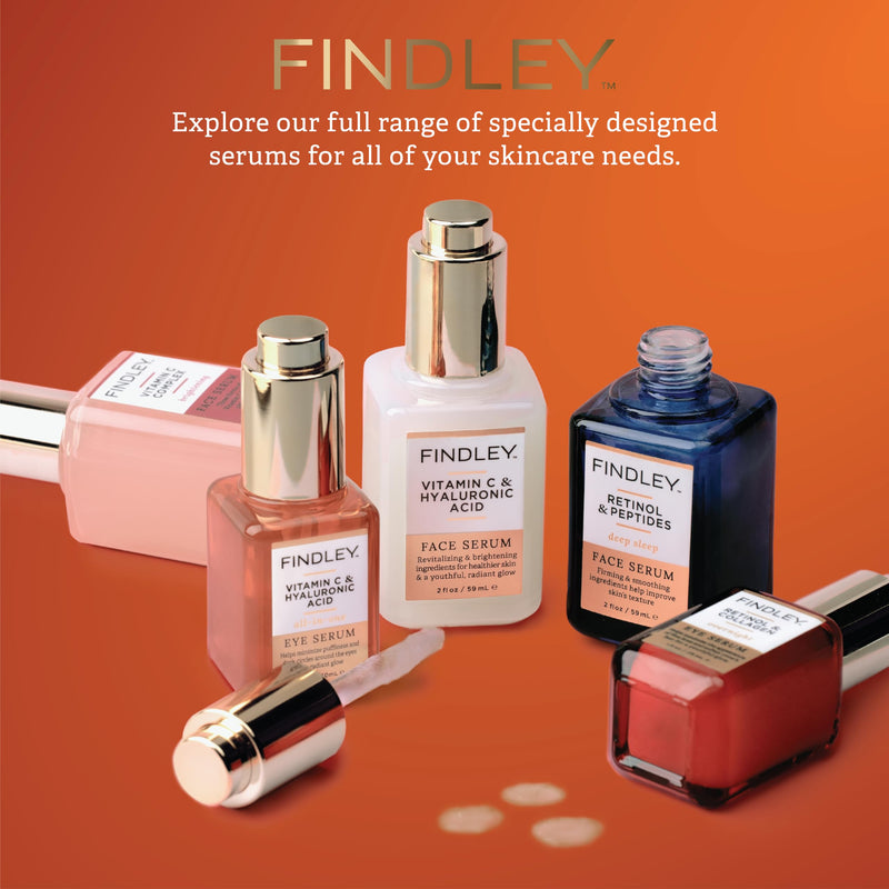 Findley Vitamin C & Hyaluronic Acid All-in-One Eye Serum | Minimizes Puffiness & Dark Circles | Radiant Glow (1 Fl Oz)
