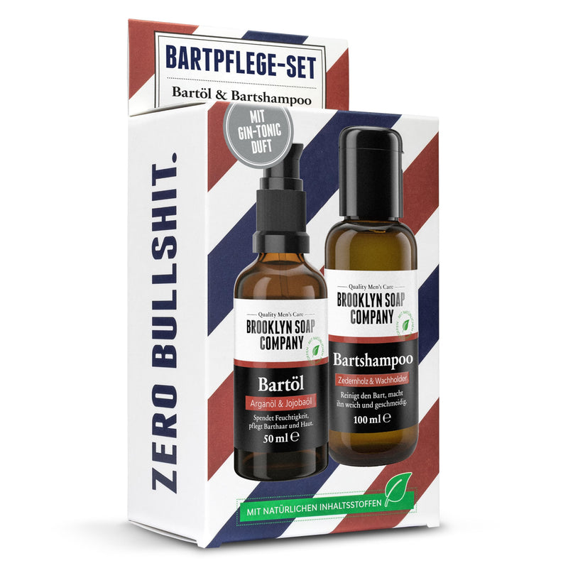 [Australia] - Brooklyn Soap Company Beard Care Set - The value set for men · Beard shampoo & beard oil with gin and tonic scent · Brooklyn Soap Company 