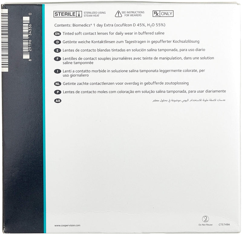 [Australia] - Biomedics 1 day Extra sphere, daily soft lenses, 90 pieces / BC 8.60 mm / DIA 14.20 mm / -2.75 diopters 8.6 millimeters 14.2 millimeters 