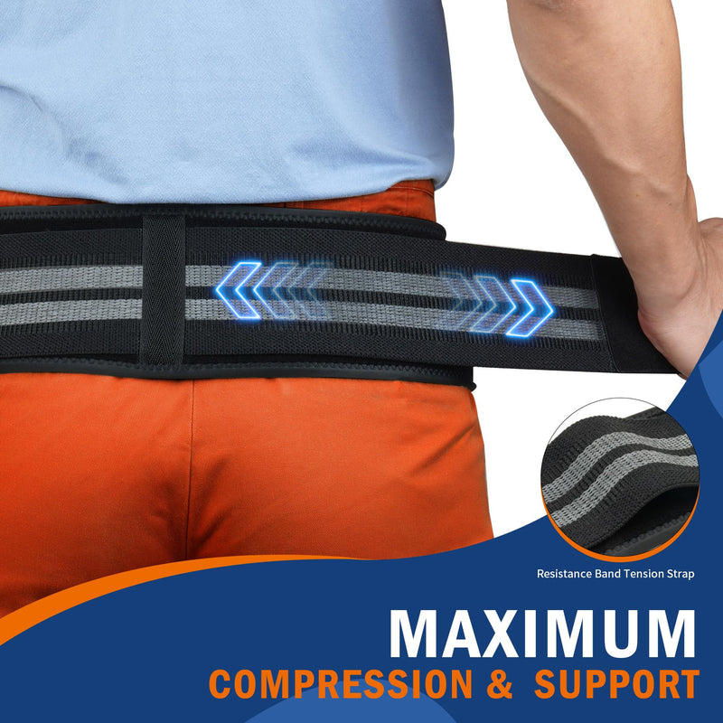 [Australia] - FEATOL SI Belt Sacroiliac Hip Belt for Sciatica Pain Relief-Extra Compression Support Hip Brace for Pelvic, Sciatica, Trochanteric, Hip and Lower Back Pain relief-SI Joint Belt for Men Women-Medium Medium Black 