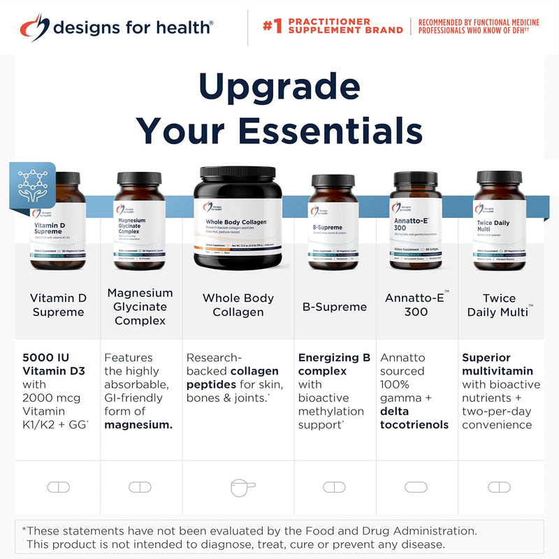 Designs for Health StressArrest - 300mg GABA with Glycine, Pantothenic Acid + Niacinamide (Vitamin B3) to Promote a Calm Stress Response - Non-GMO Gluten Free Supplement (90 Capsules)