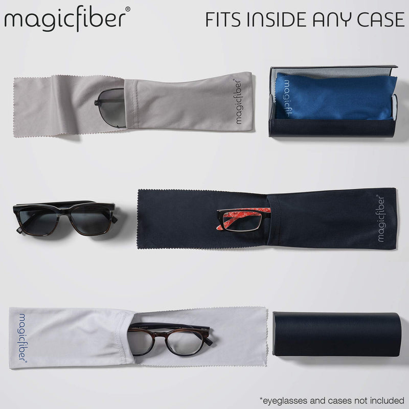[Australia] - MagicFiber Glasses Case Soft (4-pack) - Sunglasses Pouch - Soft Glasses Pouch - Works as Glasses & Eyeglass Cleaner 