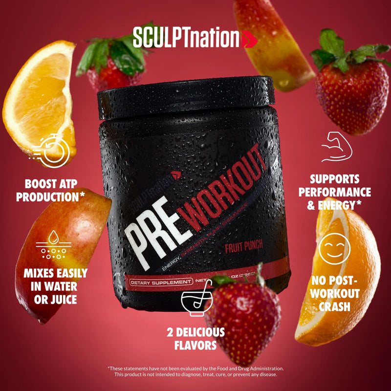[Australia] - Sculpt Nation by V Shred PreWorkout - Premium Pre Workout Powder with Amino Acids for Ultimate Performance, Endurance, and Energy Support, Fruit Punch - 30 Servings PreWorkout - Fruit Punch 