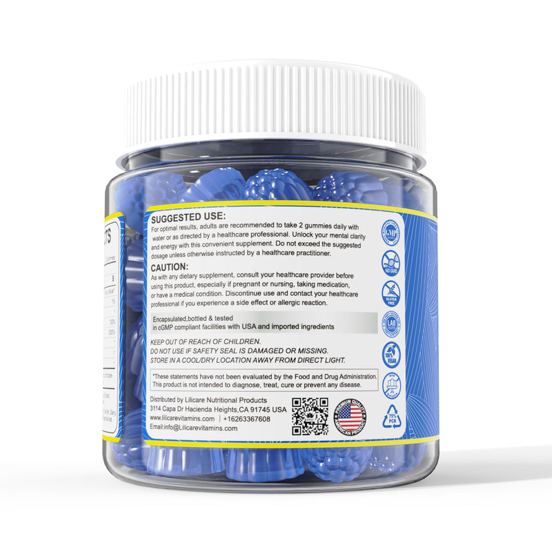 LILICARE Methylene Blue Gummies for Humans | Fast-Absorbing, Vegan, 120 Ct 60 Count (Pack of 2)