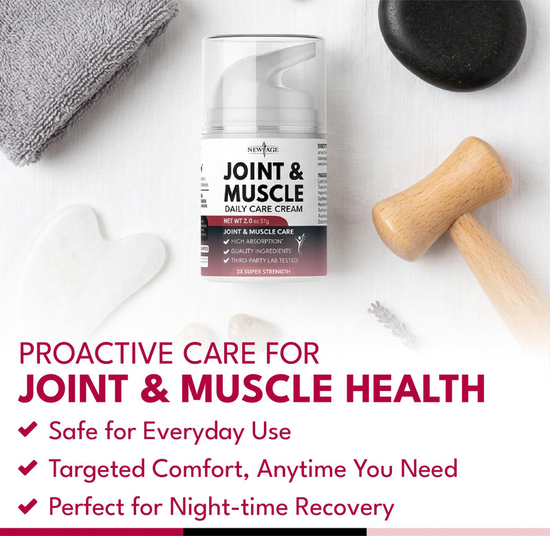 NEW AGE Care Cream – Soothing Botanical Formula - Vitamin B6 MSM & Boswellia - Non-Greasy 2oz Cream for Everyday Movement 2 Ounce (Pack of 1)