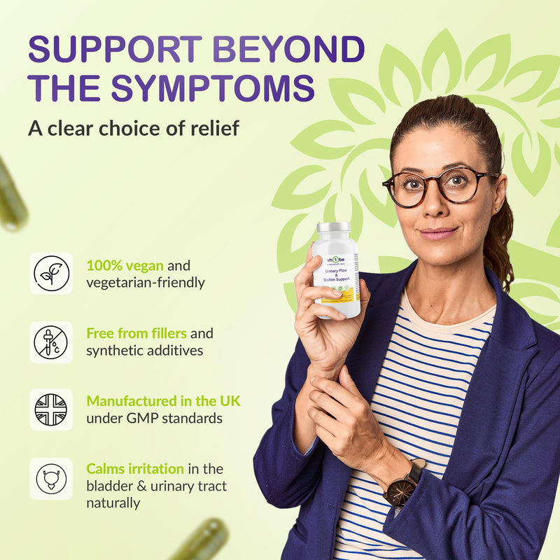 D-Mannose Urinary Tract & Bladder Support Supplement | Biofilm Support Formula with Cranberry, Berberine, Digestive Enzymes & Botanicals | 60 Capsules | vh1be