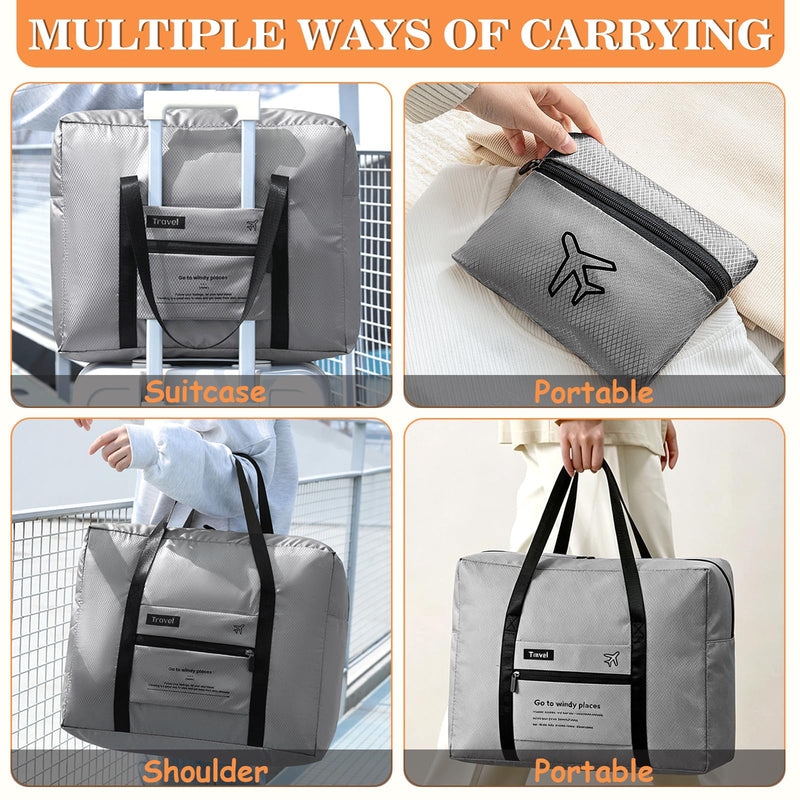 INVODA Travel Bag, Foldable Carry On Duffel Tote Gym Weekender Overnight Bags Spirit Airlines Personal Item Luggage Bag for Women and Men (3PCS) 3PCS